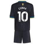 Günstige Fußballtrikots Manchester United Cunha 10 Kinder 3rd trikot 2025-26 Kurzarm